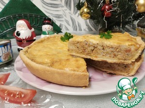 Пирог с консервированным тунцом