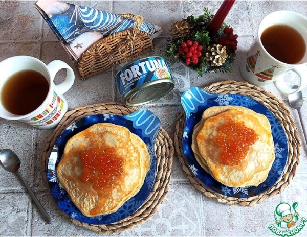 Блины с припёком из тунца Блины с припёком из тунца