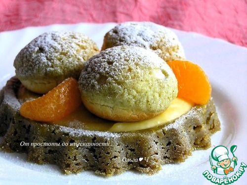 Цитрусовый тарт с чаем матча