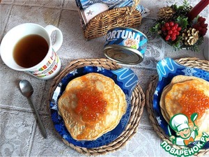 Блины с припёком из тунца Блины с припёком из тунца