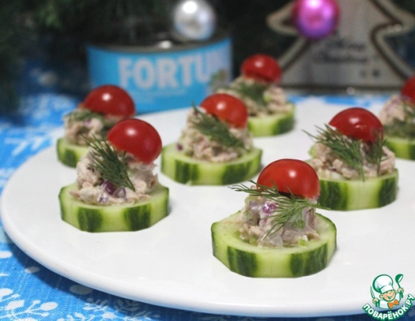 Фуршетная закуска с тунцом Фуршетная закуска с тунцом