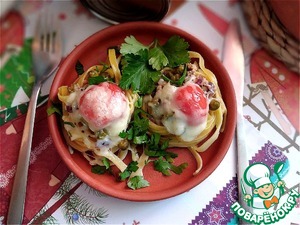 Гнёзда под сыром с тунцом Гнёзда под сыром с тунцом