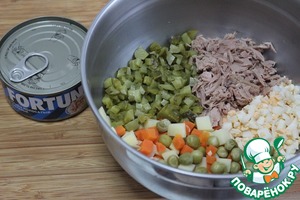 Итальянская закуска "Русский салат с тунцом" Итальянская закуска "Русский салат с тунцом"