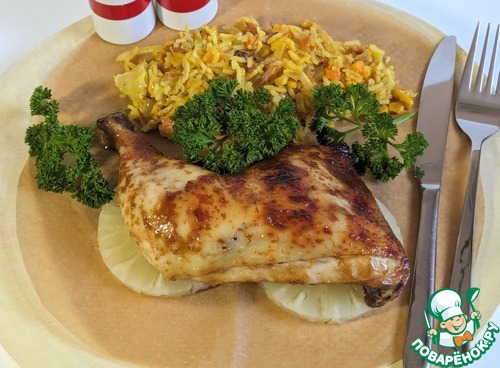 Куриные окорочка по-Гавайски Куриные окорочка по-Гавайски