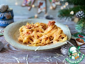 Паста с помидорами и тунцом Паста с помидорами и тунцом