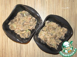 Постный жюльен с тунцом Постный жюльен с тунцом