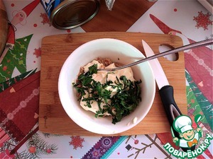 Рийет с тунцом к кукурузным вафлям