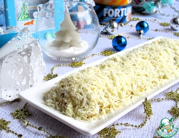 Салат "Метель" с тунцом