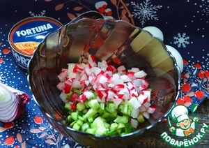 Салат с копчёным тунцом