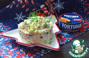 Салат с копчёным тунцом