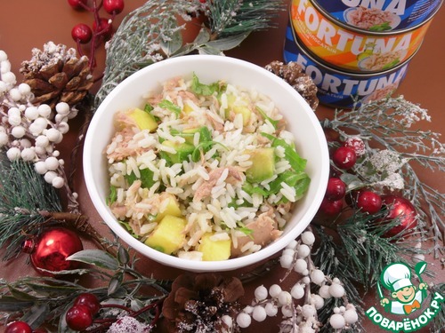 Салат с рисом, тунцом и манго Салат с рисом, тунцом и манго