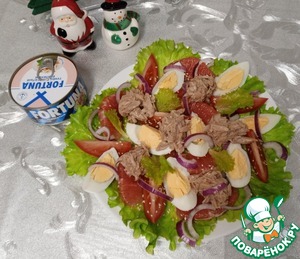 Салат с тунцом и грейпфрутом