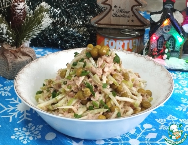 Салат с тунцом и маргеланской редькой