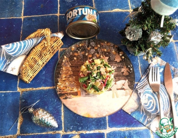 Салат с тунцом и стручковой фасолью Салат с тунцом и стручковой фасолью