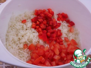 Салат с тунцом, рисом и овощами Салат с тунцом, рисом и овощами