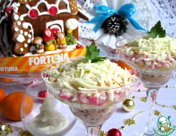 Салат с тунцом "Зимние сказки" Салат с тунцом "Зимние сказки"