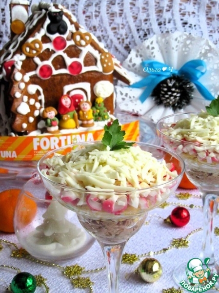 Салат с тунцом "Зимние сказки" Салат с тунцом "Зимние сказки"