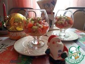 Салат-закуска из тунца и помидора