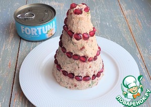 Сырная закуска "Ёлочка" с тунцом