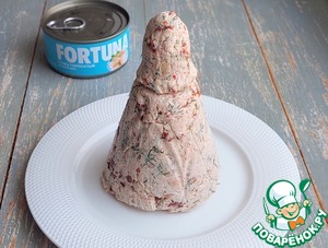 Сырная закуска "Ёлочка" с тунцом