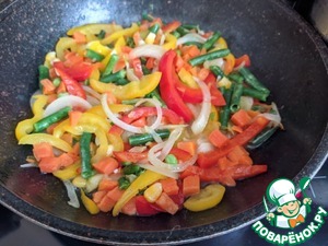 Тёплый салат из овощей и тунца Тёплый салат из овощей и тунца