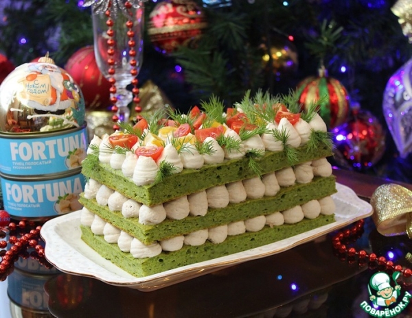 Закусочный шпинатный торт