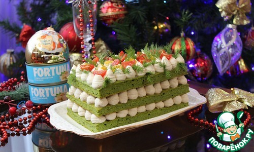 Закусочный шпинатный торт