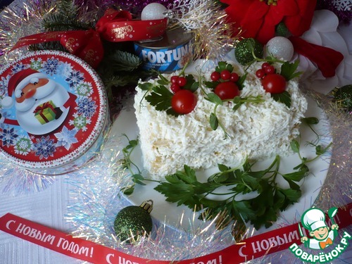 Закусочный торт "Снежный сугроб" Закусочный торт "Снежный сугроб"