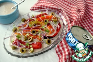 Запеченные перцы с соусом тоннато Запеченные перцы с соусом тоннато