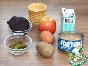 Желейная шуба в тарталетках Желейная шуба в тарталетках