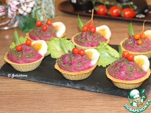 Желейная шуба в тарталетках Желейная шуба в тарталетках