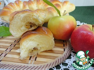 Булочки с яблоками и орехами Булочки с яблоками и орехами