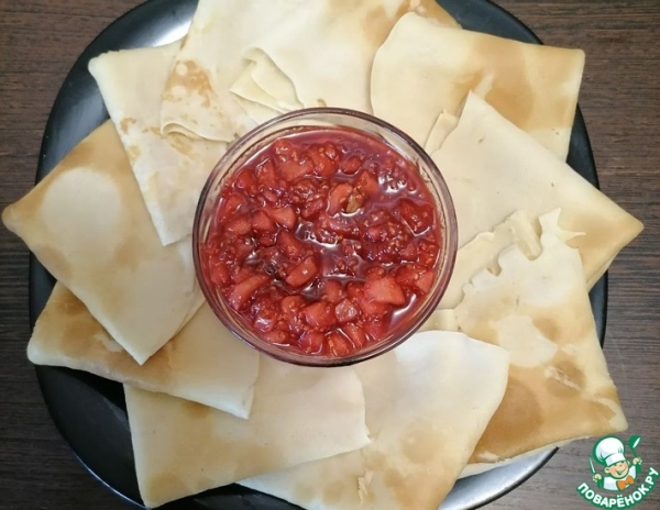 Блины по-шотландски с ягодно-фруктовым вареньем Блины по-шотландски с ягодно-фруктовым вареньем