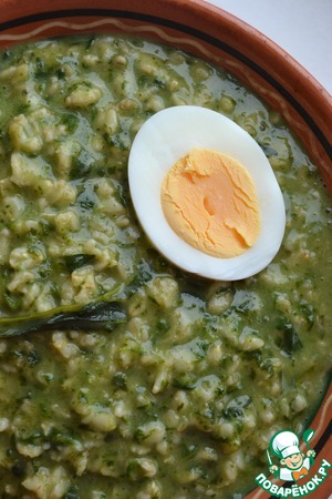 Овсяная каша со шпинатом