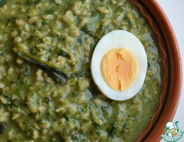 Овсяная каша со шпинатом