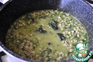 Овсяная каша со шпинатом