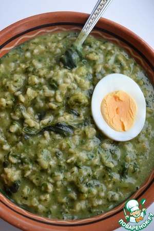 Овсяная каша со шпинатом