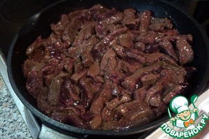 Печень по-строгановски Печень по-строгановски