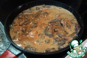 Печень по-строгановски Печень по-строгановски