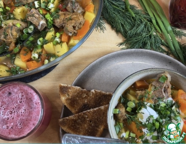 Рагу овощное со свининой