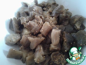 Салат из баклажанов с моцарелло Салат из баклажанов с моцарелло