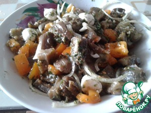 Салат из баклажанов с моцарелло Салат из баклажанов с моцарелло