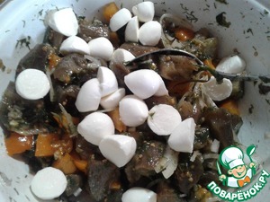 Салат из баклажанов с моцарелло Салат из баклажанов с моцарелло