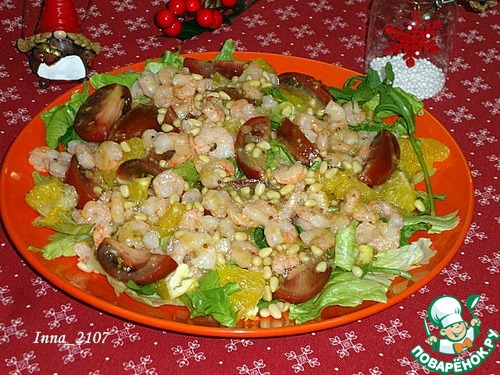 Салат с креветками