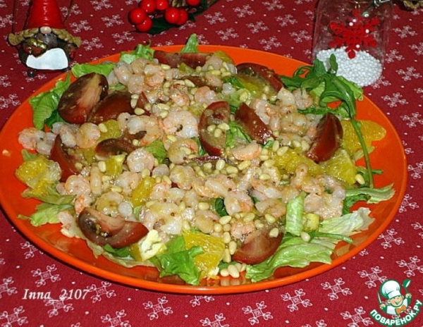 Салат с креветками