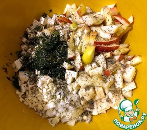 Закусочные кексы с яблоком и тофу