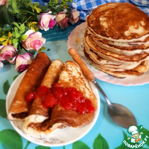 Блины на кефире"Масленичные"