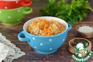 Дроблёная полба с морковью и луком