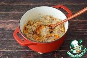 Дроблёная полба с морковью и луком