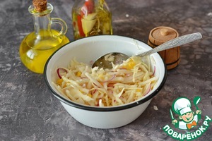 Капустный салат с кукурузой